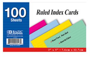 Index Cards 3"x5"