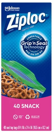 Ziploc Bags Snack