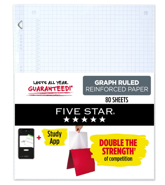 Five Star Loose Leaf Paper Reinforced