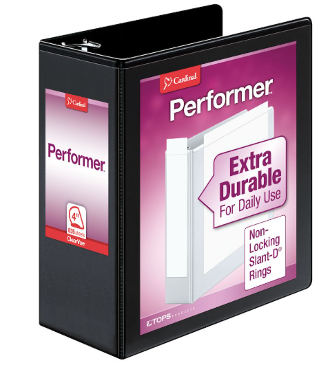 Binder 4" - Clear View