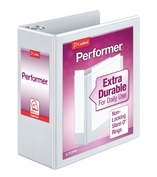Binder 4" - Clear View