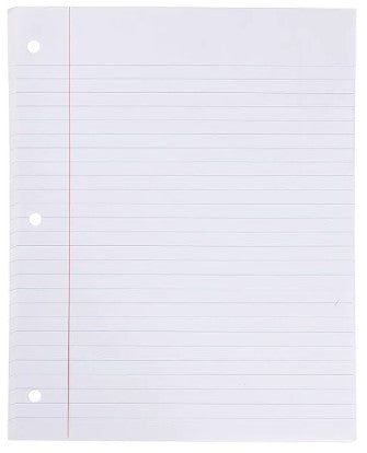 Loose Leaf Wide Rule Paper
