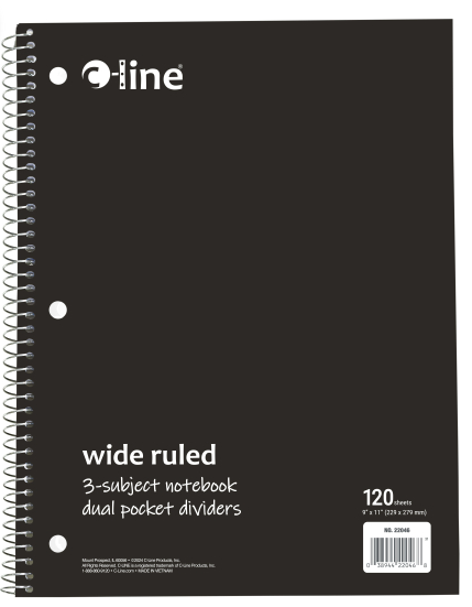 Spiral Notebook - Wide Ruled