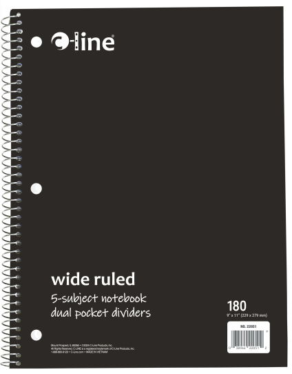 Spiral Notebook - Wide Ruled