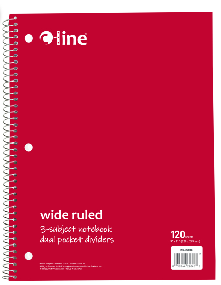 Spiral Notebook - Wide Ruled