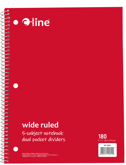 Spiral Notebook - Wide Ruled