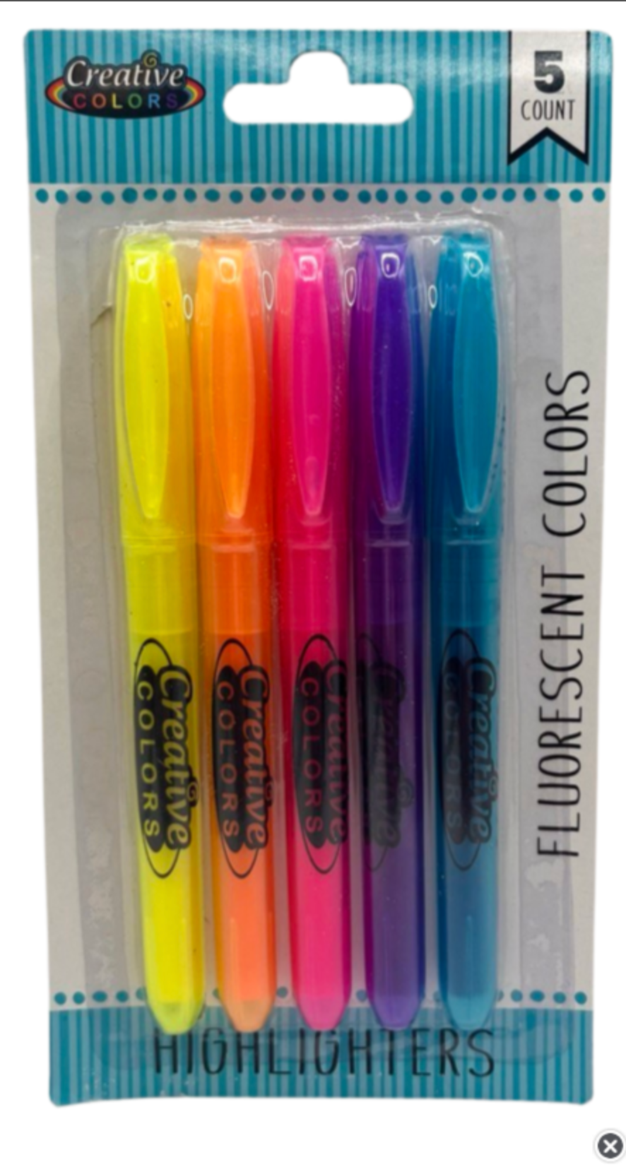 Creative Colors Highlighters / 5ct / Chisel Tip